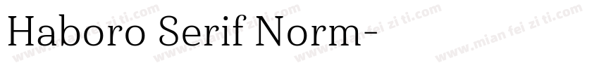 Haboro Serif Norm字体转换